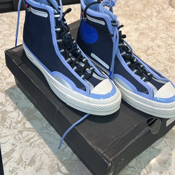 Converse Chuck 70 Hi Fuse Tape Navy Blue Size 6.5 - Picture 6 of 9